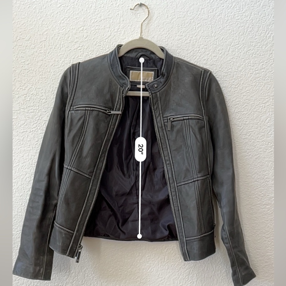 Gray Leather Jacket - image 5